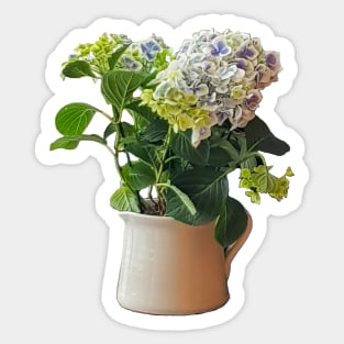 Blue Hydrangea Pot Mothers Day Sticker